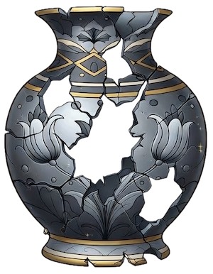 Broken Iron Vase